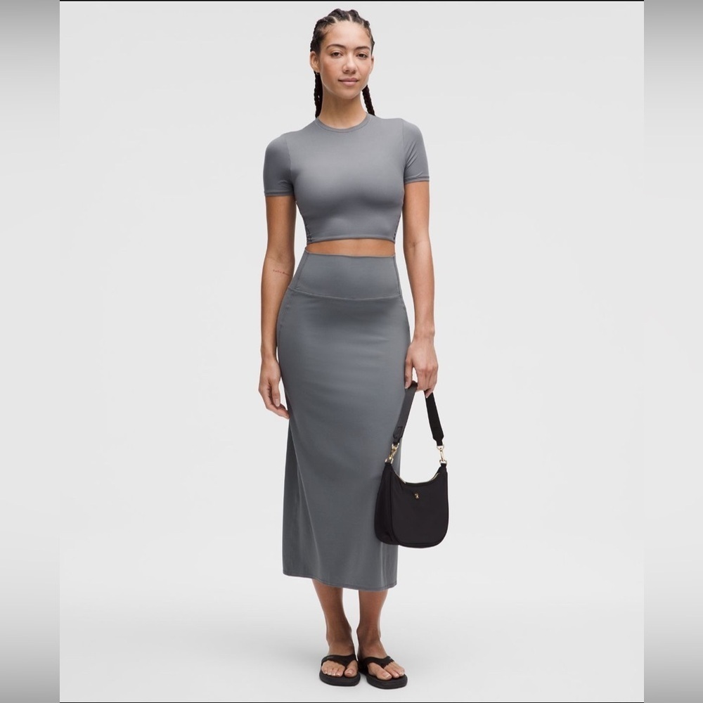 Lululemon Nulu Slim-Fit High-Rise
Maxi Skirt, NWT, Size XXS, Solar Grey